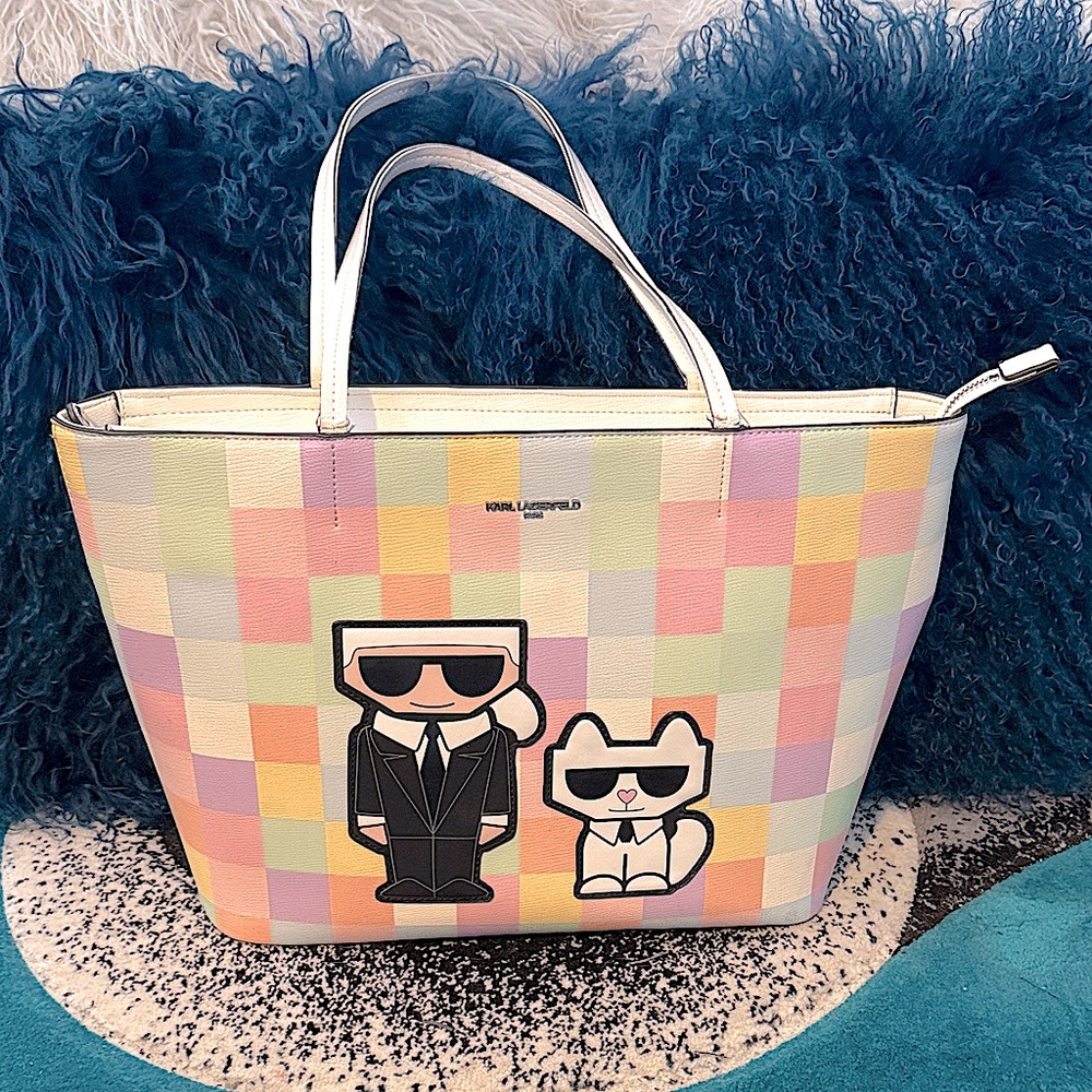 Karl Lagerfeld Paris Large Zip Top Tote style Shoulder Bag